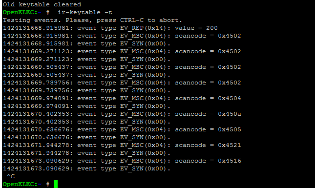The Scancode is the ID of the button you pressed